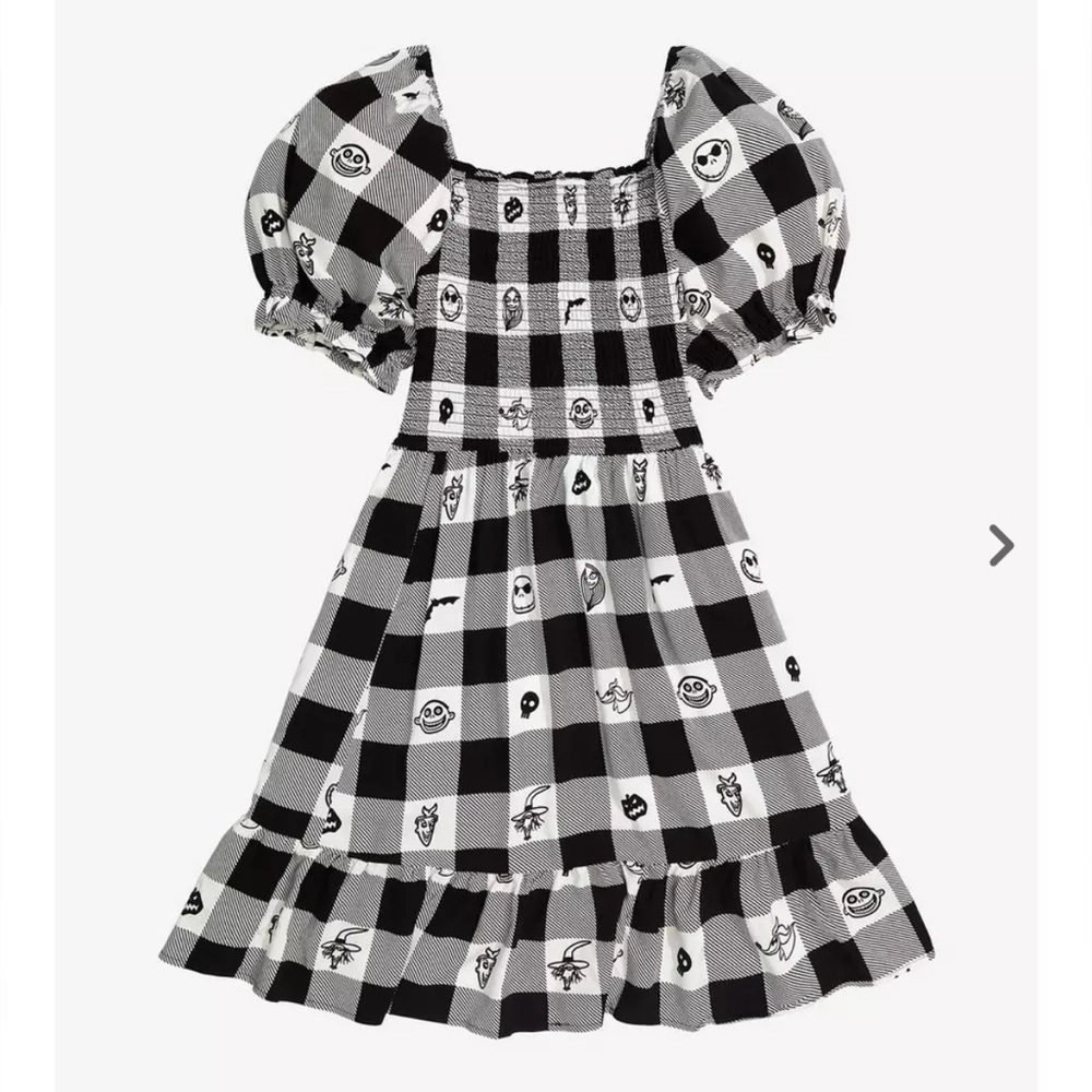 Her Universe Disney The Nightmare Before Christmas Face Portraits Gingham dress